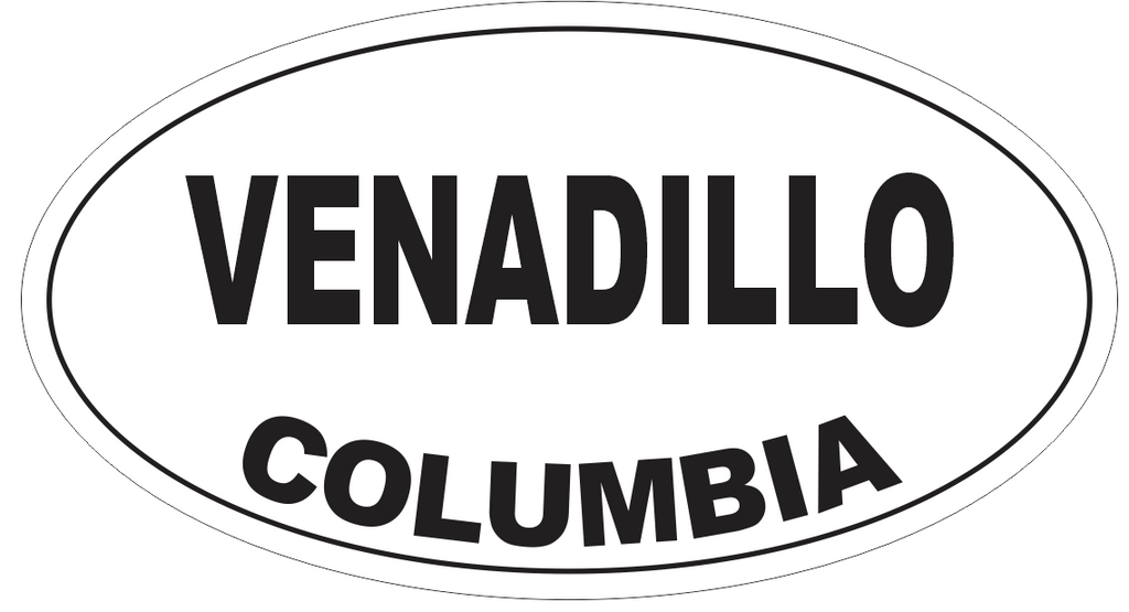 Venadillo Columbia Oval Bumper Sticker or Helmet Sticker D4920