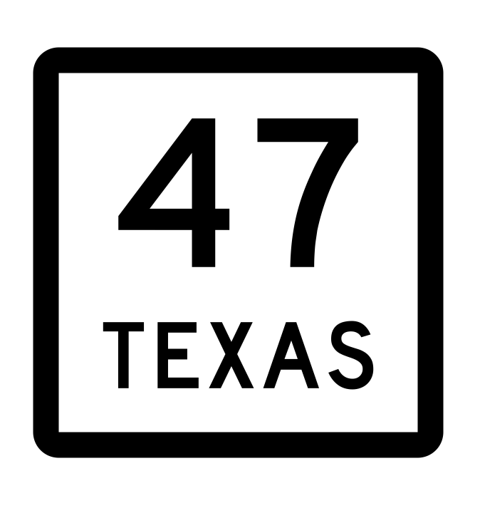 Texas State Highway 47 Sticker Decal R2348 Highway Sign - Winter Park Products