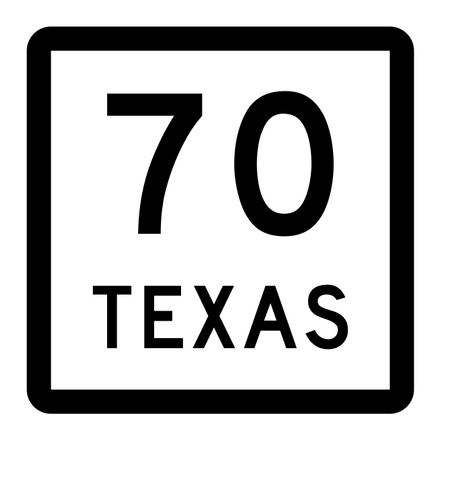 Texas State Highway 70 Sticker Decal R2371 Highway Sign - Winter Park Products