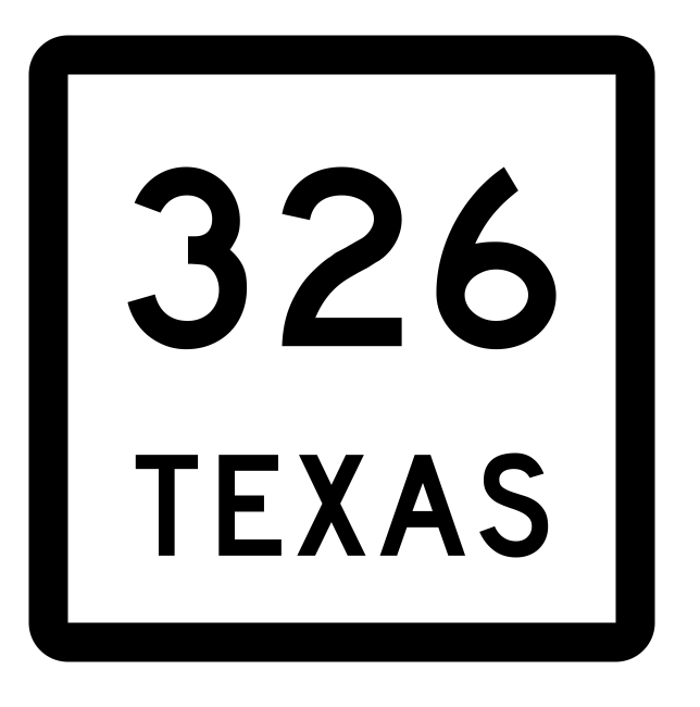 Texas State Highway 326 Sticker Decal R2621 Highway Sign