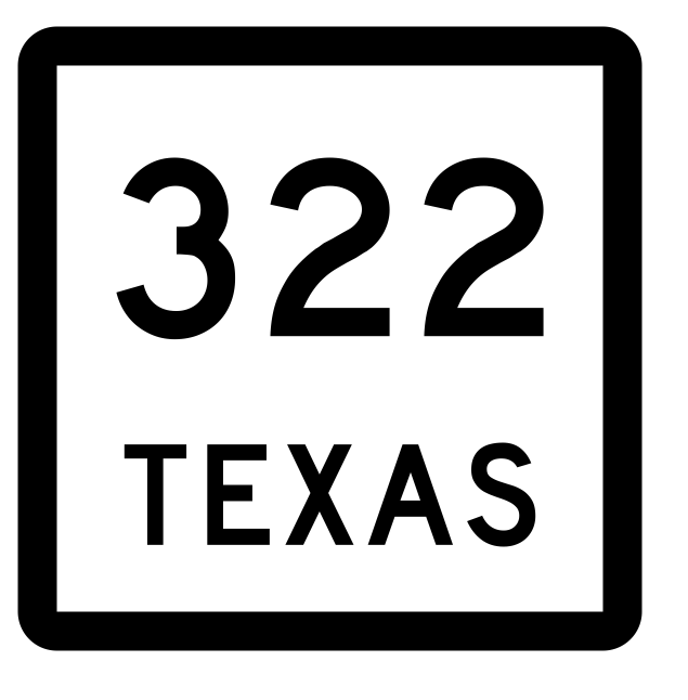 Texas State Highway 322 Sticker Decal R2617 Highway Sign