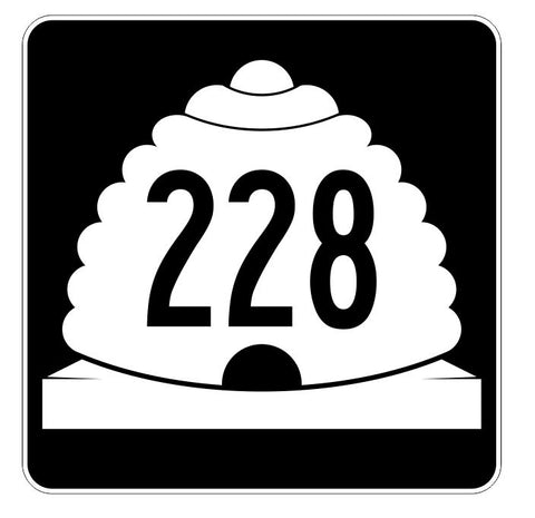 Utah State Highway 228 Sticker Decal R5522 Highway Route Sign