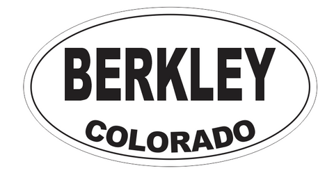 Berkley Colorado Oval Bumper Sticker D7156 Euro Oval