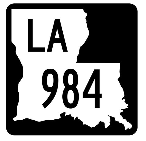 Louisiana State Highway 984 Sticker Decal R6245 Highway Route Sign