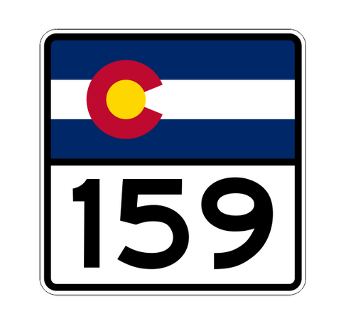 Colorado State Highway 159 Sticker Decal R1869 Highway Sign - Winter Park Products
