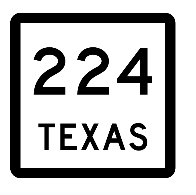 Texas State Highway 224 Sticker Decal R2521 Highway Sign