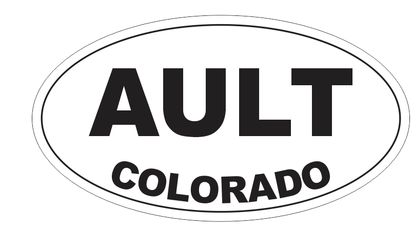 Ault Colorado Oval Bumper Sticker D7149 Euro Oval