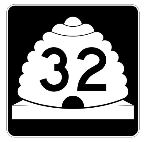 Utah State Highway 32 Sticker Decal R5377 Highway Route Sign