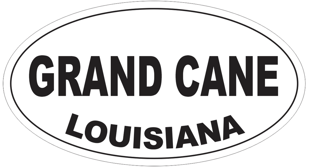 Grand Cane Louisiana Oval Bumper Sticker or Helmet Sticker D4047