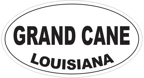 Grand Cane Louisiana Oval Bumper Sticker or Helmet Sticker D4047