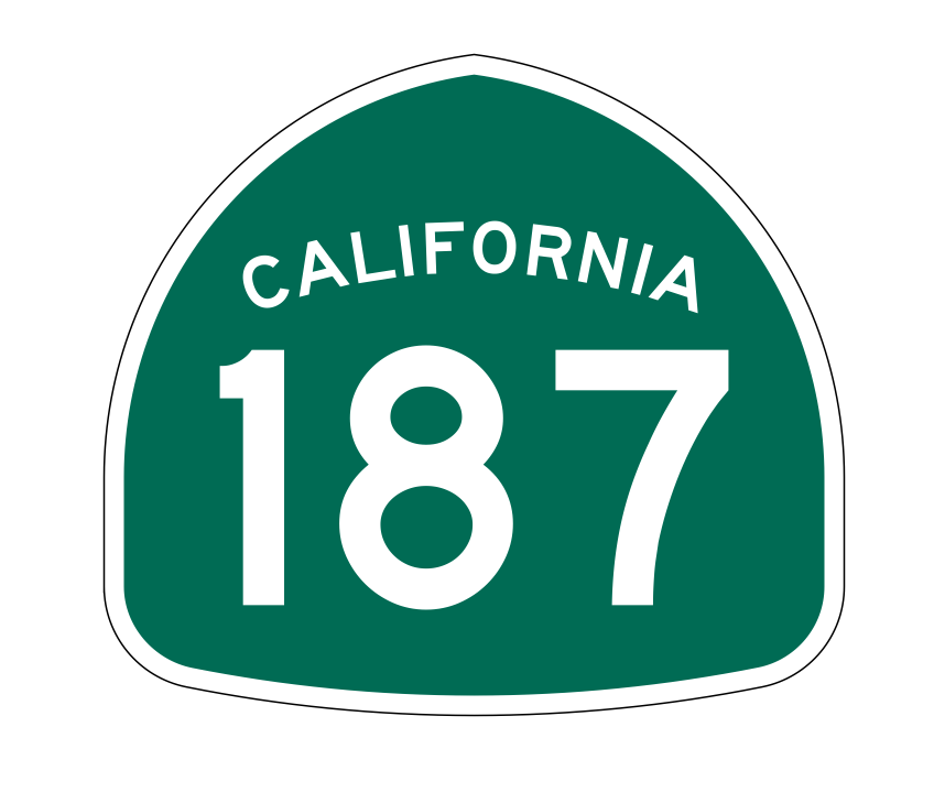 California State Route 187 Sticker Decal R1254 Highway Sign - Winter Park Products