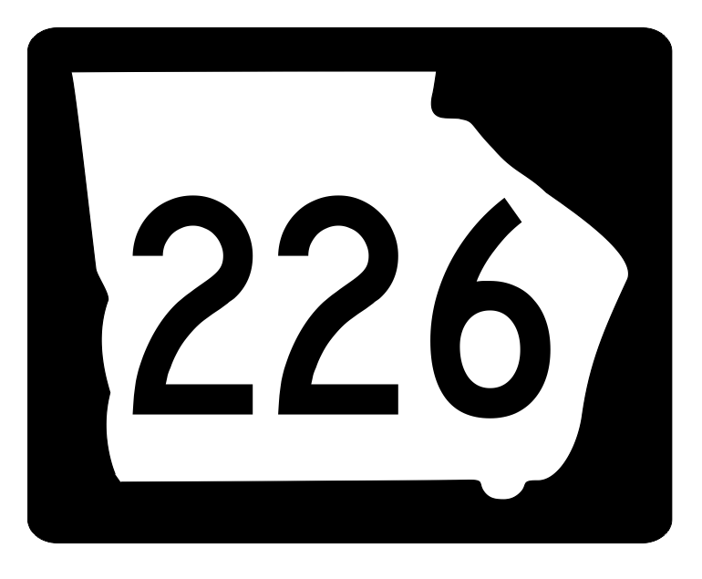 Georgia State Route 226 Sticker R3892 Highway Sign