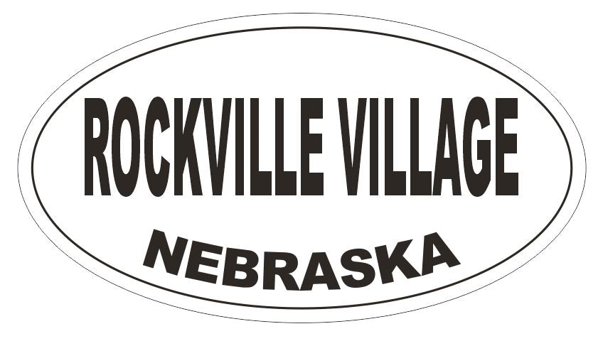 Rockville Village Oval Bumper Sticker or Helmet Sticker D7003 Oval