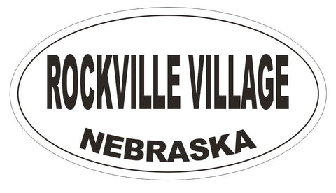 Rockville Village Oval Bumper Sticker or Helmet Sticker D7003 Oval
