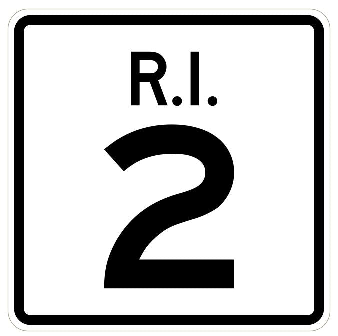Rhode Island State Road 2 Sticker R4215 Highway Sign Road Sign Decal