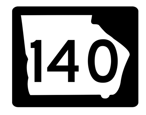 Georgia State Route 140 Sticker R3806 Highway Sign