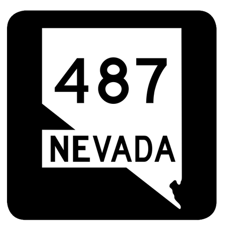 Nevada State Route 487 Sticker R3072 Highway Sign Road Sign