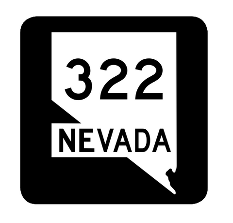 Nevada State Route 322 Sticker R3034 Highway Sign Road Sign