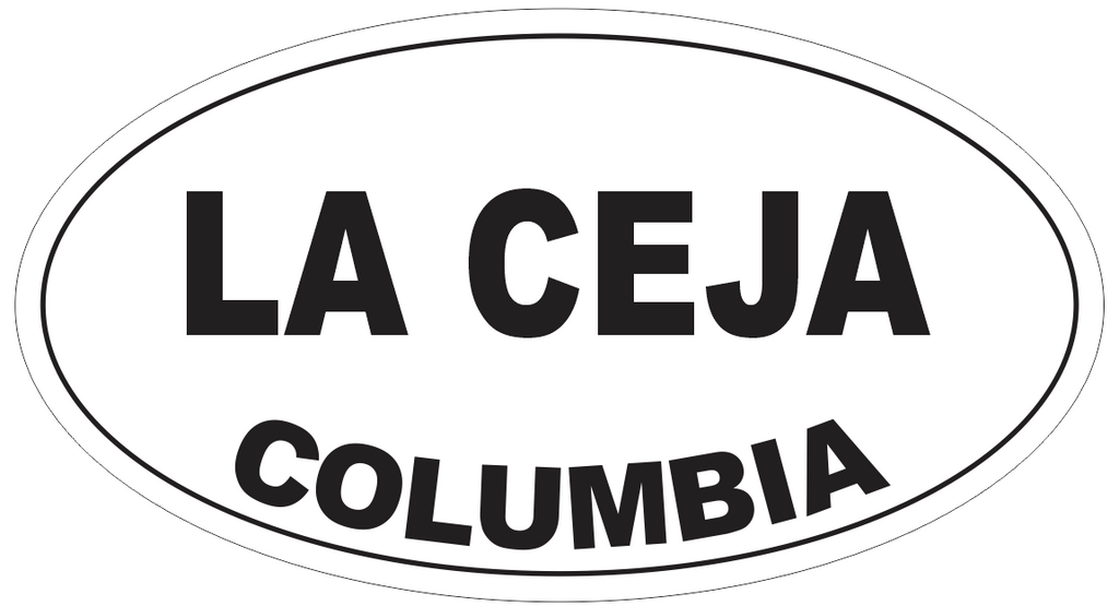La Ceja Columbia Oval Bumper Sticker or Helmet Sticker D4946