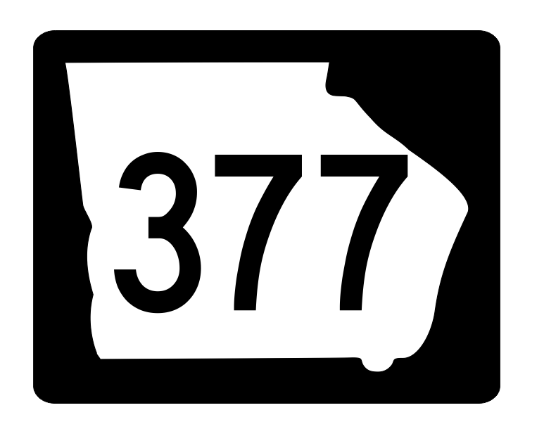 Georgia State Route 377 Sticker R4038 Highway Sign Road Sign Decal