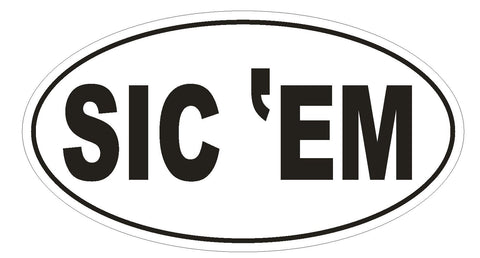 SIC EM Oval Bumper Sticker or Helmet Sticker D1979 Euro  BAYLOR BEARS - Winter Park Products