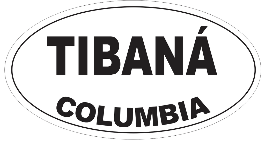 Tibana Columbia Oval Bumper Sticker or Helmet Sticker D4357
