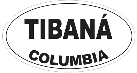 Tibana Columbia Oval Bumper Sticker or Helmet Sticker D4357