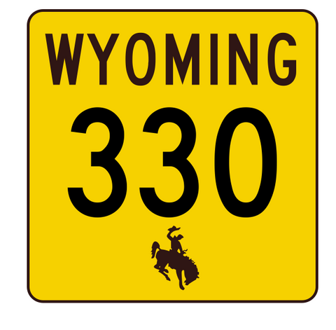 Wyoming Highway 330 Sticker R3513 Highway Sign