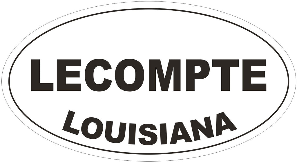 Lecompte Louisiana Oval Bumper Sticker or Helmet Sticker D3955