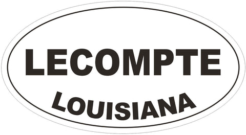 Lecompte Louisiana Oval Bumper Sticker or Helmet Sticker D3955