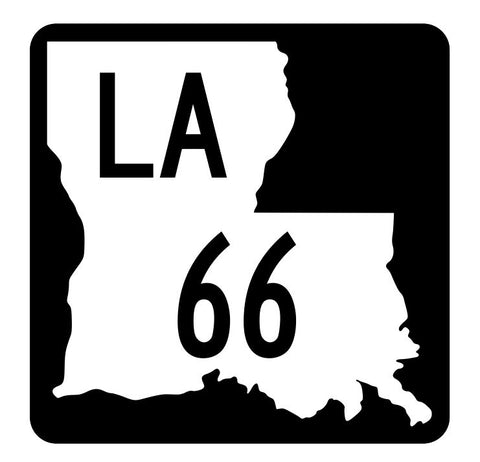 Louisiana State Highway 66 Sticker Decal R5787 Highway Route Sign