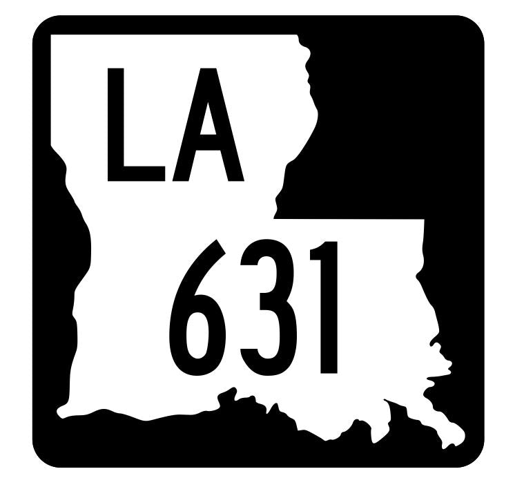Louisiana State Highway 631 Sticker Decal R6019 Highway Route Sign
