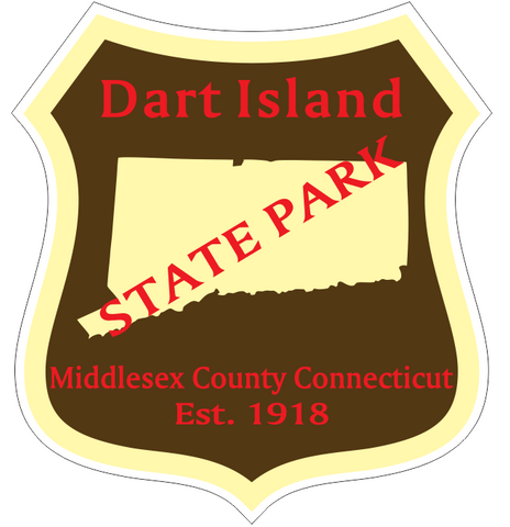 Dart Island Connecticut State Park Sticker R6873