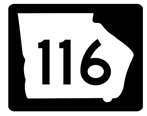 Georgia State Route 116 Sticker R3659 Highway Sign