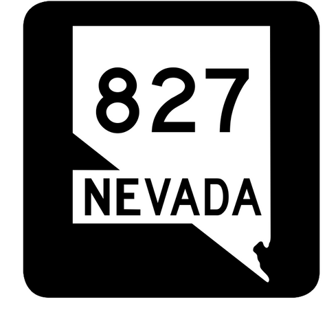 Nevada State Route 827 Sticker R3155 Highway Sign Road Sign