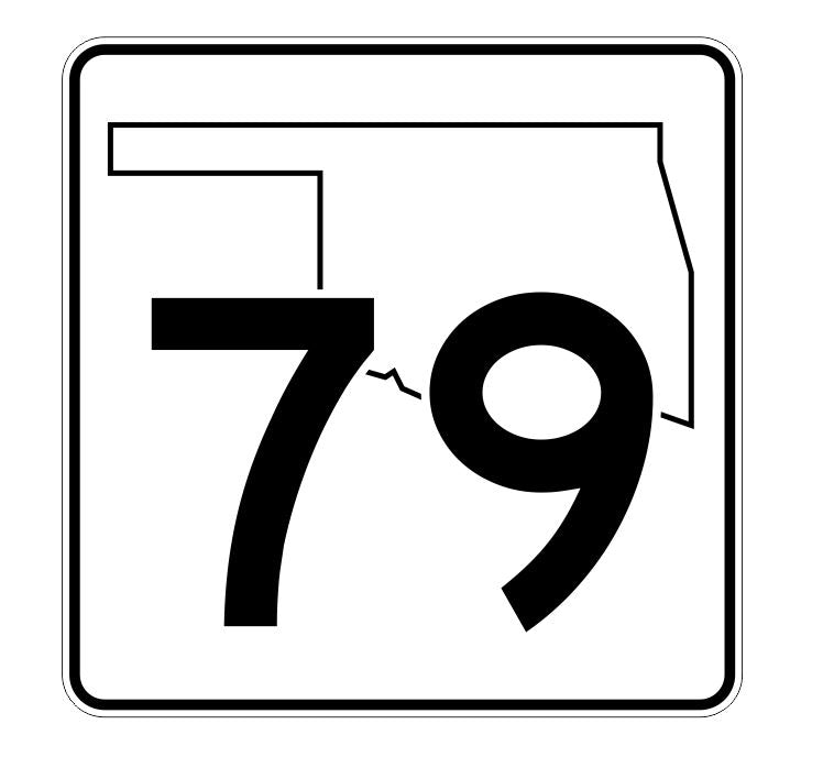 Oklahoma State Highway 79 Sticker Decal R5656 Highway Route Sign