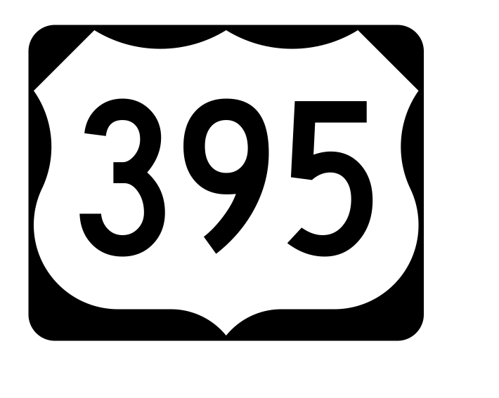 US Route 395 Sticker R2194 Highway Sign Road Sign - Winter Park Products