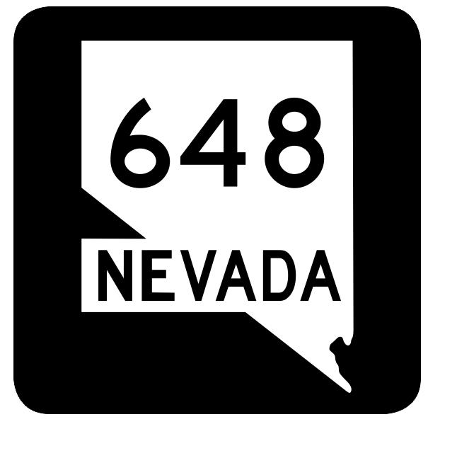 Nevada State Route 648 Sticker R3114 Highway Sign Road Sign