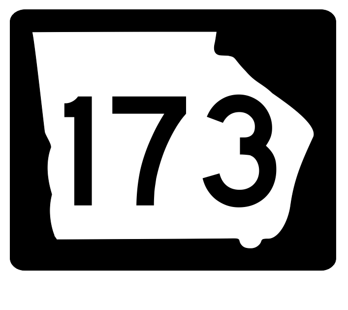 Georgia State Route 173 Sticker R3839 Highway Sign