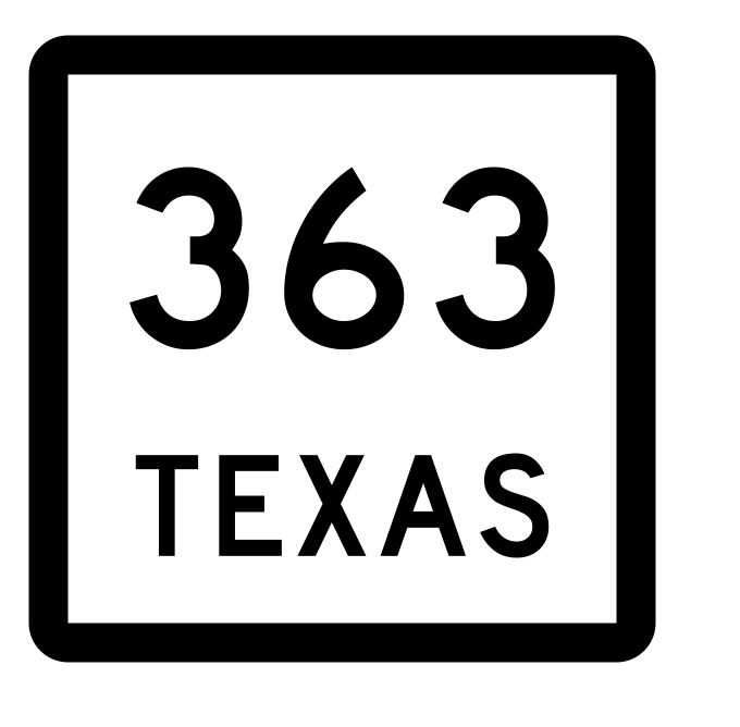Texas State Highway 363 Sticker Decal R2658 Highway Sign