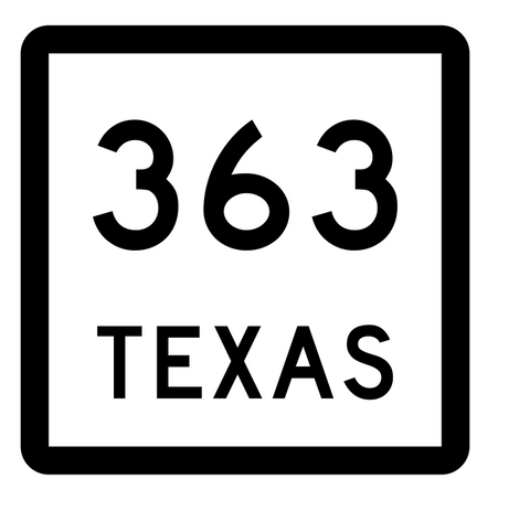 Texas State Highway 363 Sticker Decal R2658 Highway Sign