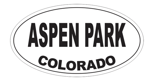 Aspen Park Colorado Oval Bumper Sticker D7147 Euro Oval