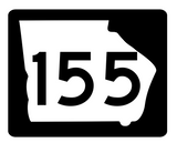 Georgia State Route 155 Sticker R3821 Highway Sign