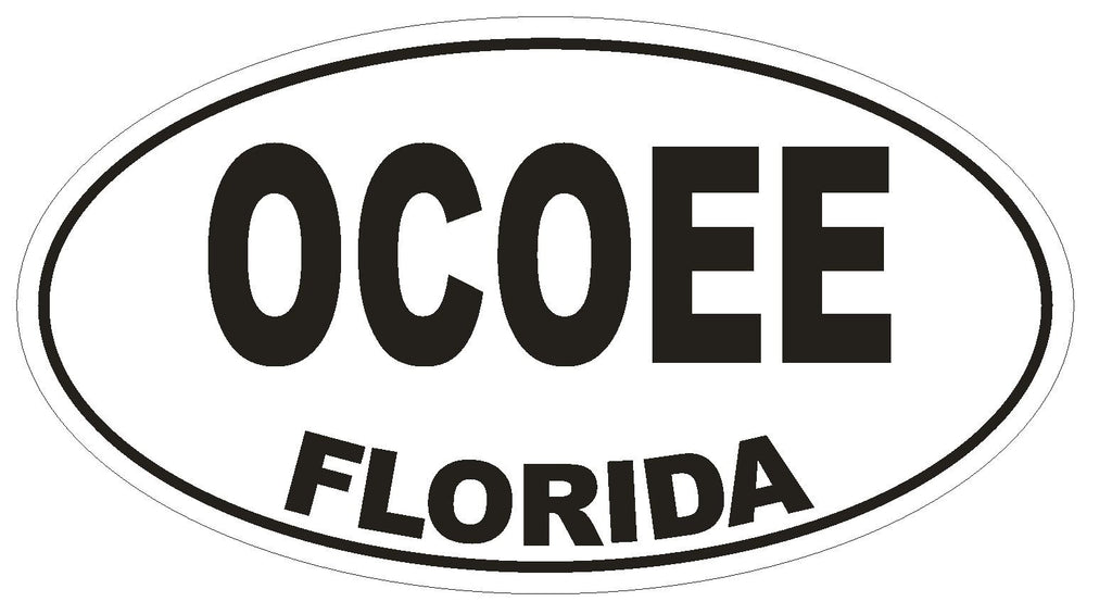 Ocoee Florida Oval Bumper Sticker or Helmet Sticker D1301 Euro Oval - Winter Park Products