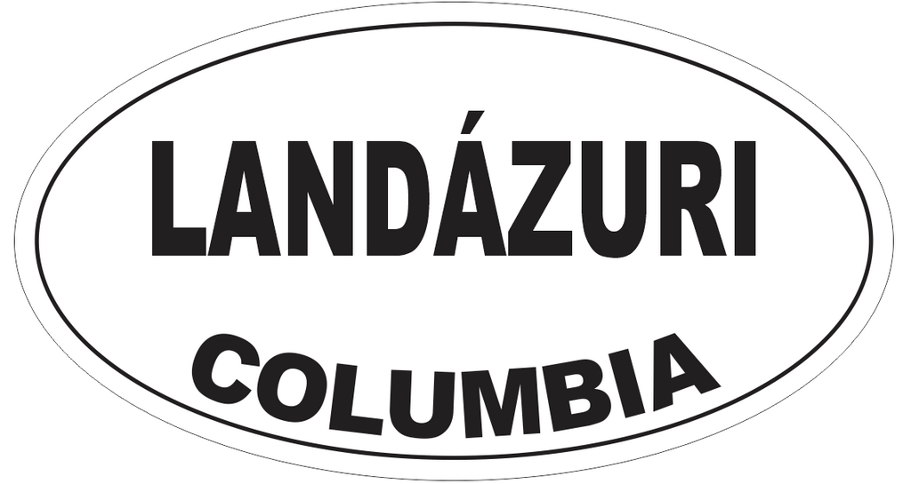 Landazuri Columbia Oval Bumper Sticker or Helmet Sticker D4898
