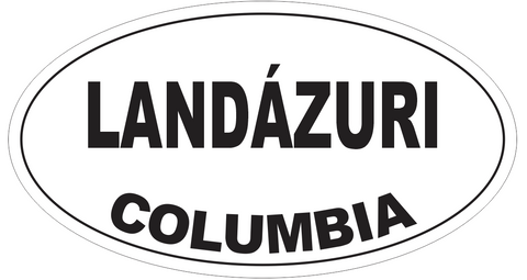 Landazuri Columbia Oval Bumper Sticker or Helmet Sticker D4898