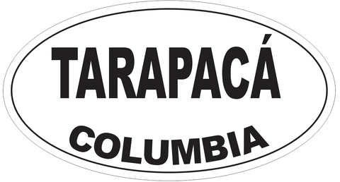 Tarapaca Columbia Oval Bumper Sticker or Helmet Sticker D4169