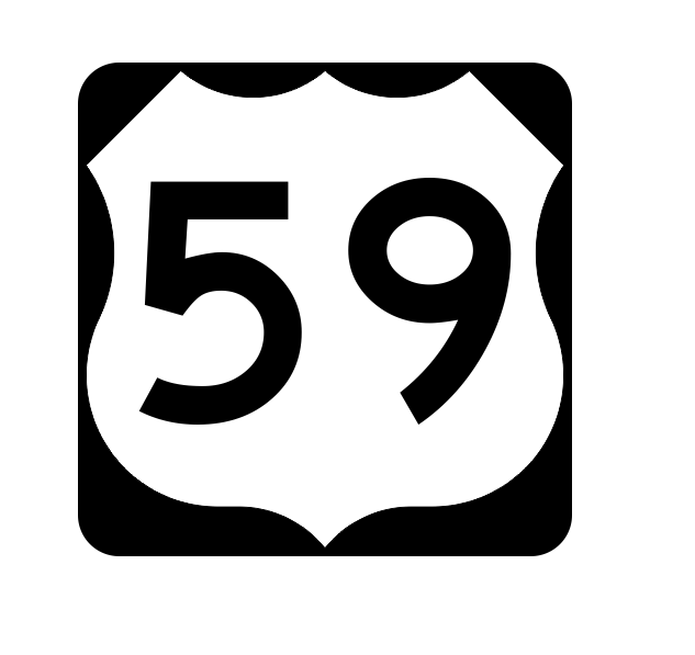 US Route 59 Sticker R1919 Highway Sign Road Sign - Winter Park Products