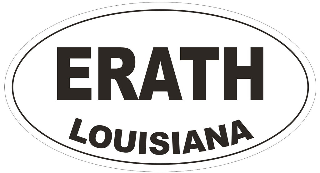 Erath Louisiana Oval Bumper Sticker or Helmet Sticker D3831