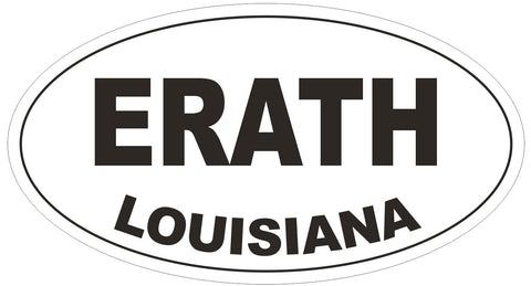 Erath Louisiana Oval Bumper Sticker or Helmet Sticker D3831